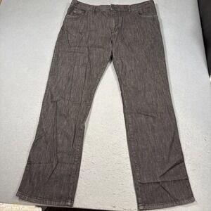 Alberto Mens Denim Stone Jeans Size 40X34BLACK Modern Fit